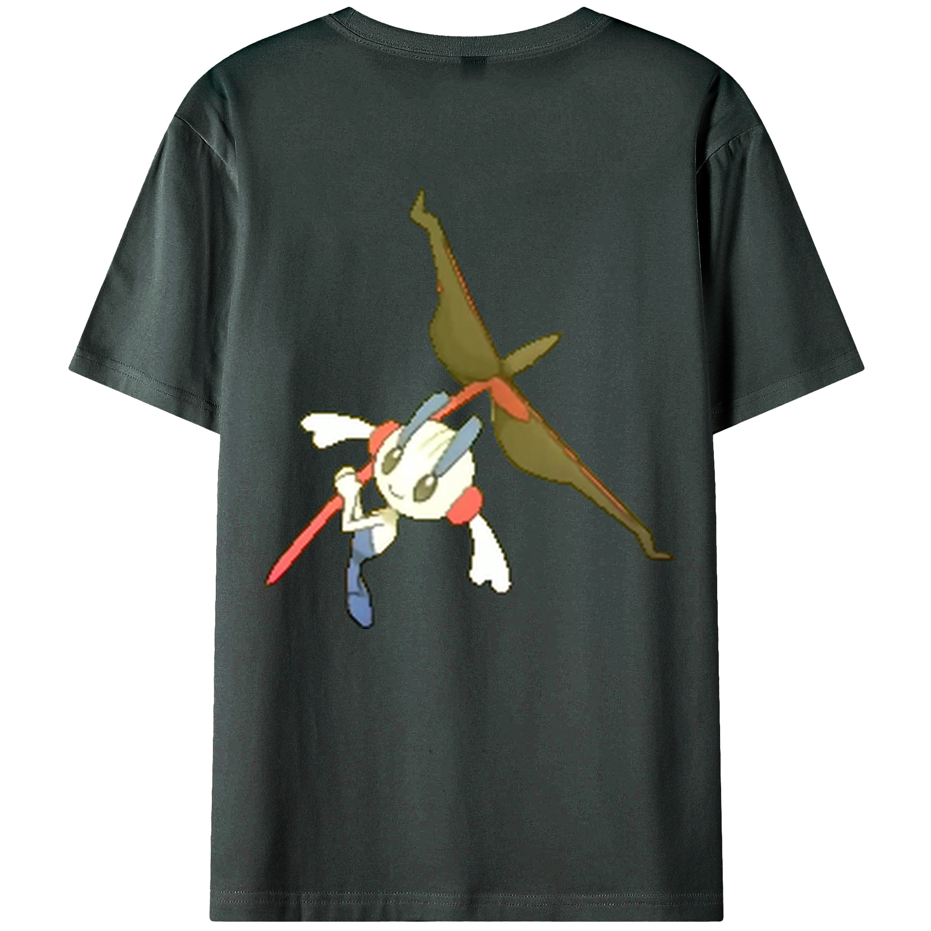 （画像用） ポケットモンスター Pokémon 綿100％ メンズ半袖Tシャツ（バックプリント） 通気性